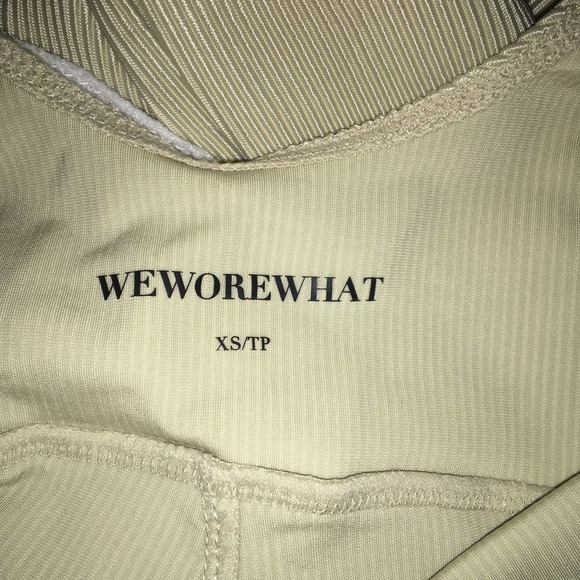 NEW WeWoreWhat Women's Size XS Khaki Ribbed Scoop Neck Jumpsuit - Picture 7 of 8